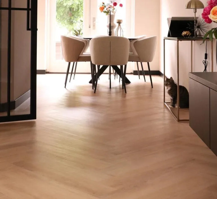 Sense 905 VLN Walvisgraat PVC | Island Light Oak | Dryback
