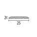 Dilatatieprofiel 25mm breed | RVS Geborsteld | Glad design | zelfklevend | 300cm
