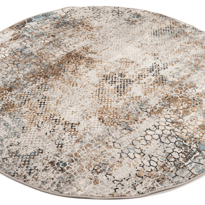 Hoomlife Olimpos vloerkleed rond kleur 13 Bruin detail r4