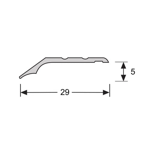 Overgangsprofiel 5mm | Zilver | zelfklevend | 270cm