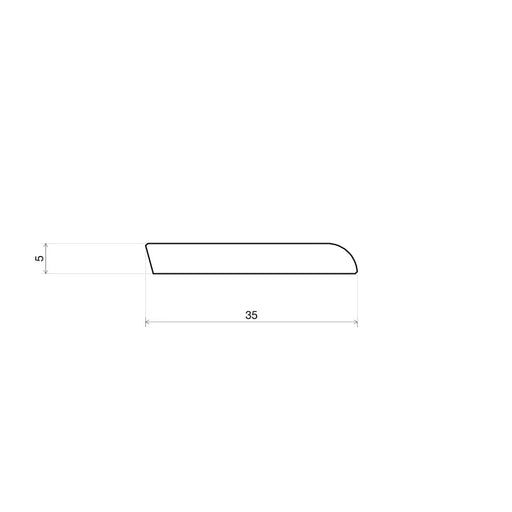 Afwerklijst 6x35 Eiken gelakt