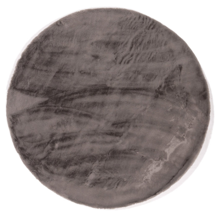 Hoomlife Plush vloerkleed rond kleur 23 Taupe