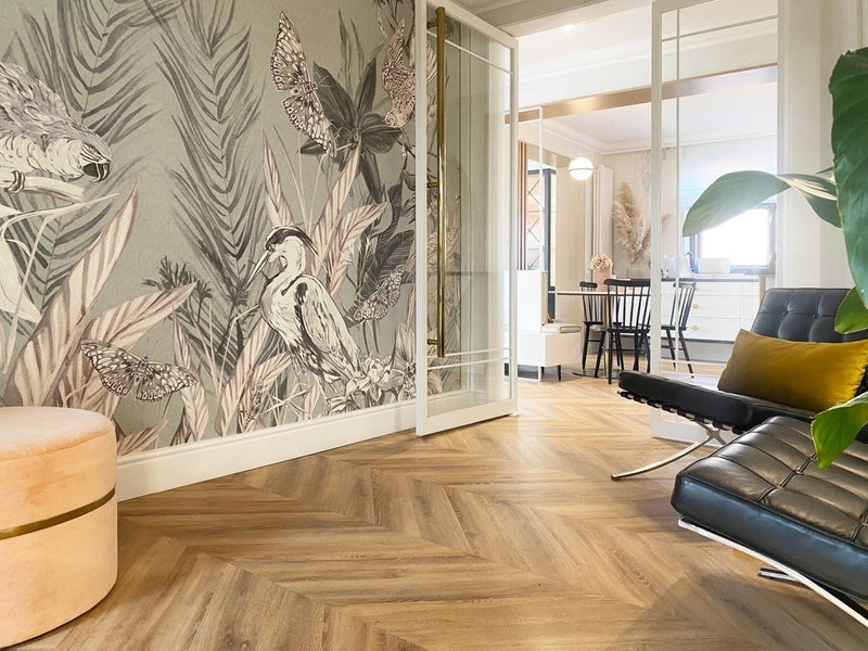 Staal van mFLOR 41214 Parva Oak Piedmont | Visgraat PVC | Dryback