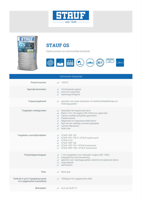 Stauf GS Anhydriet Egaline 25 kg