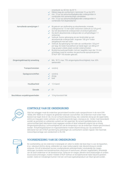 Stauf VDP-160 dispersievoorstrijk | Tegelprimer 10 kg