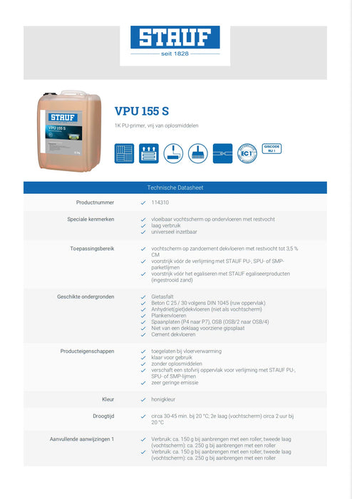 Stauf VPU-155 S | 1K-PU Sneldrogend Primer