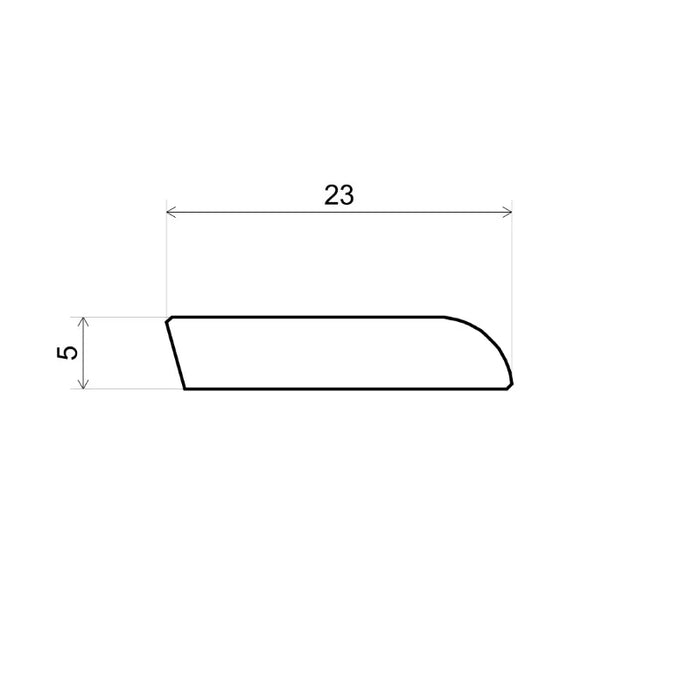 Afwerklijst 5x23 Eiken gelakt