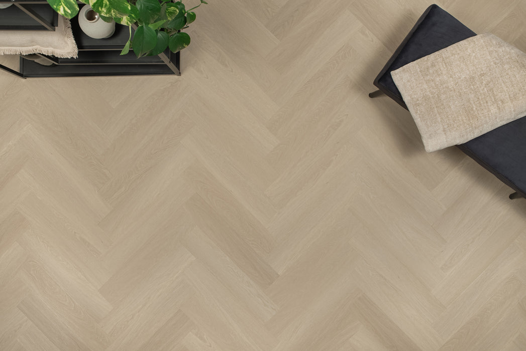 Floer Beige Eiken - Visgraat Click PVC