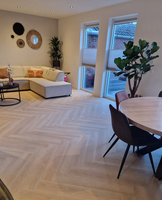 Floer Balein Beige - Walvisgraat Click PVC