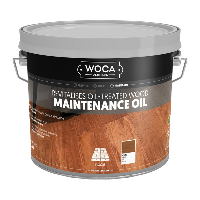 WOCA Onderhoudsolie voor geolied hout Wit 2,5 Liter