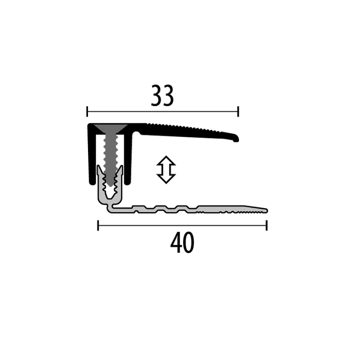 Afwerkprofiel 7 tot 18 mm | Zilver | 300cm