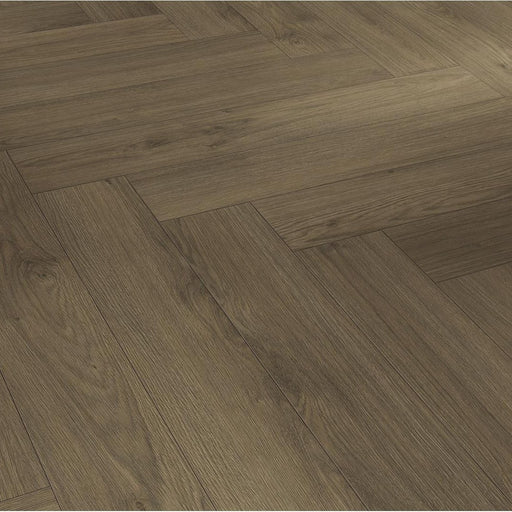 Vloerfoto PARADOR Trendtime 3 Oak Mont Blanc Dark Brown - Visgraat Laminaat