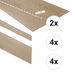 Otium PVC Traptreden Set voor 4 treden - Velora