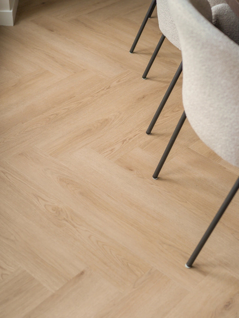 Staal van Floer Bryde Bruin - Walvisgraat Dryback Plak PVC