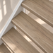 hoogland eiken traprenovatie, open trap, detail schuin van boven