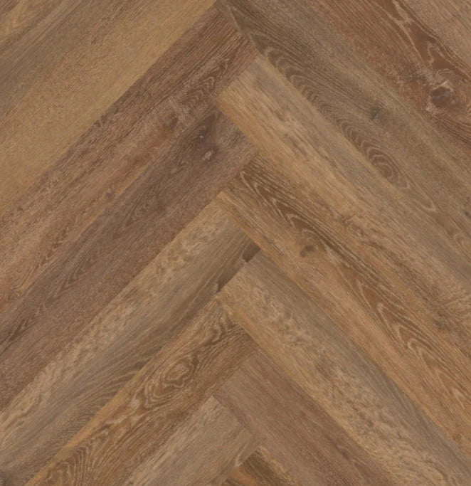 Staal van mFLOR 46416 Parva Oak XL Visgraat Liguria | Dryback lijm PVC