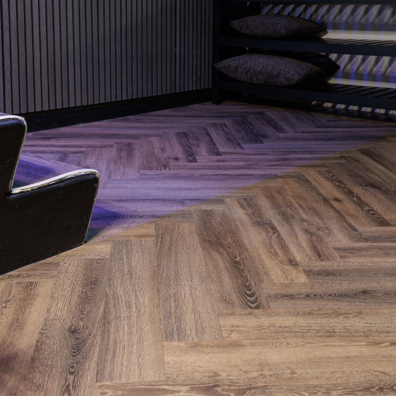 Staal van mFLOR 41217 Parva Oak Lombardia | Visgraat PVC | Dryback