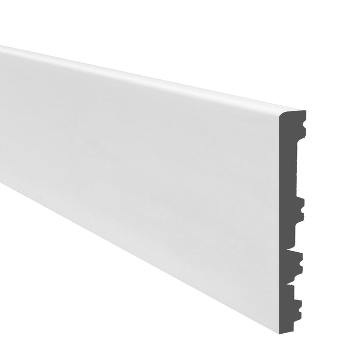 Flexibele- Buigbare plint | Wit gegrond