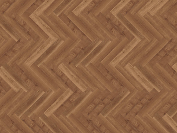 mFLOR 40813 Parva Broad Leaf Dark Sycamore | Visgraat PVC | Dryback