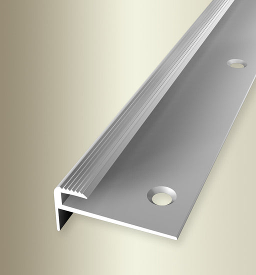 Trapneusprofiel inschuif | Geribbeld | Zilver / 3 mm