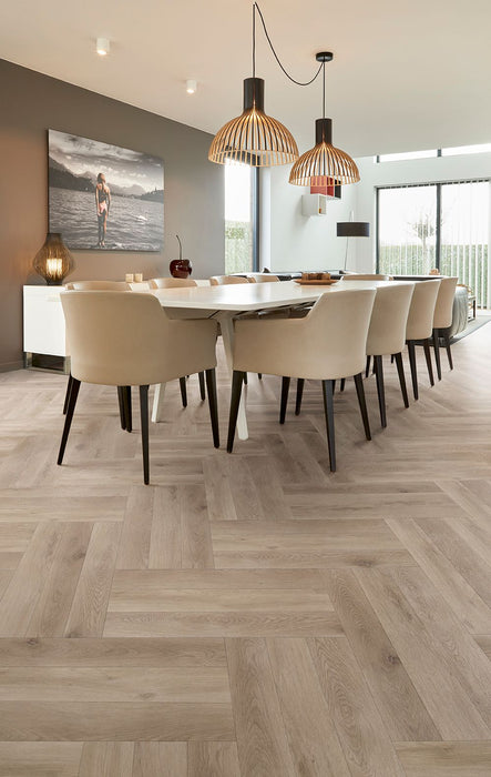 COREtec The Naturals Herringbone 807 Meadow | Visgraat Click PVC