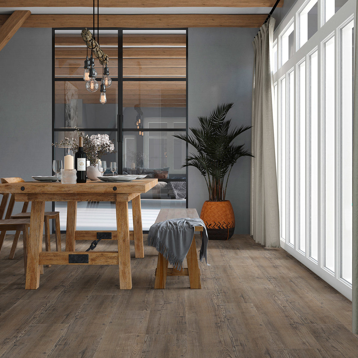 Sfeerbeeld Vivafloors 4205 | Naaldhout | Lijm PVC Dryback