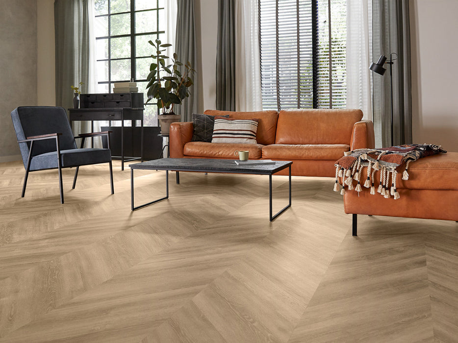 mFLOR 42214 Parva Oak Chevron Piedmont | Hongaarse punt | Dryback Plak PVC